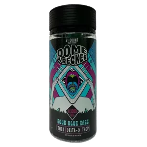 Dome Wreckers Gummies THCP THC Delta 9 D9 Sour Blue razz 11000